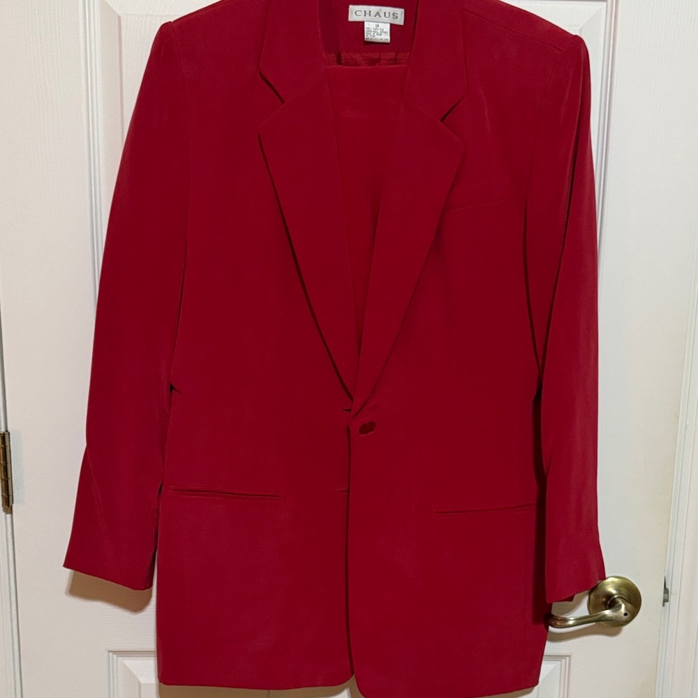 Chaus Bold Red Women's Pantsuit